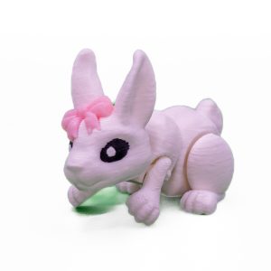 Mini Minis zajączek 3D z kokardką – figurka z ruchomymi elementami
