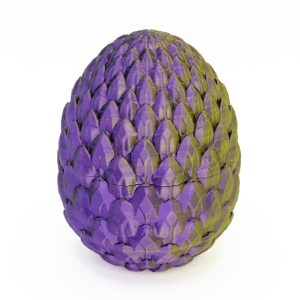 Smocze jajo 3D 14 cm – otwierane, Tricolor