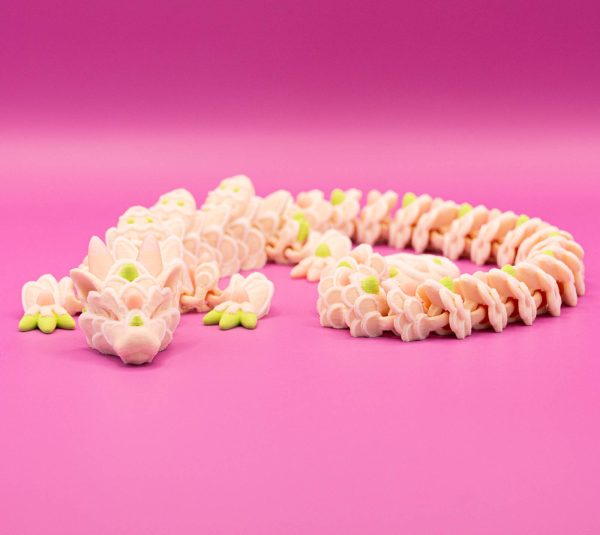 Ruchomy smok 3D – pastelowy, 41 cm, wielkanocny motyw