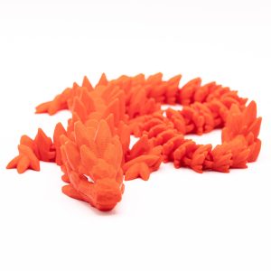 Smok kryształowy czerwony 3D – 40 cm ruchomy