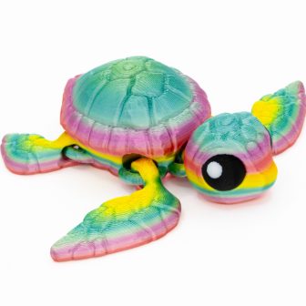 Ruchomy Żółw 3D Tęczuś – Zabawka i Antystresowy Gadżet