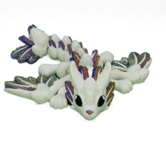 Aurilix – ruchomy smok 3D z króliczymi uszami 12 cm