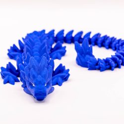 Smok 3D Kryształowy Niebieski – Ruchomy 40 cm