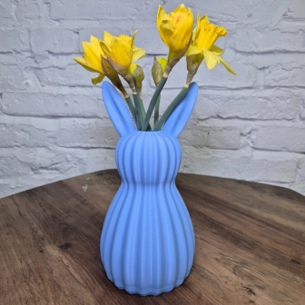 Wazon zajączek niebieski kwiaty